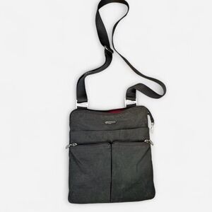 Baggalini Gray and Pink Crossbody Bag